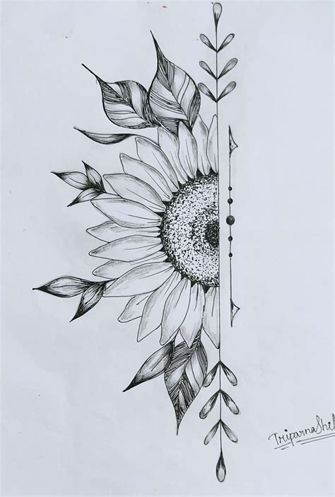 Sunflower tattoo | Western tattoos, Sunflower tattoos, Boho tattoos