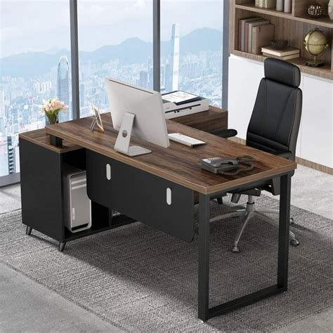 Tribesigns 55 Inch Large Executive Office Desk L-Shaped Computer Desk ...