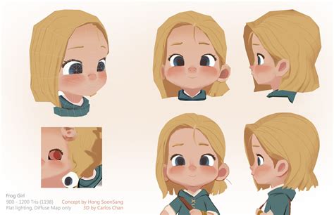 ArtStation - Low Poly Character Bust, Carlos Chan | Character design, Low poly character ...