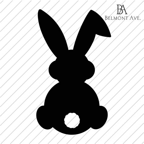 Easter Bunny Silhouette SVG PNG Digital Download rabbit, Peter Cotton Tail, Cute, Design, Easter ...