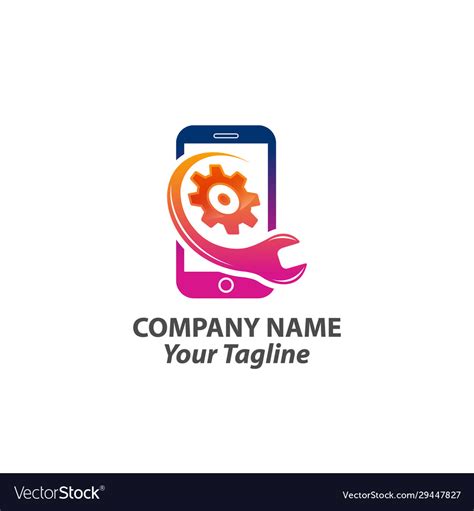 Service phone logo template design or icon Vector Image