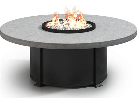 Homecrest Concrete Aluminum 54'' Wide Round Coffee Fire Pit Table | HC4654LCT