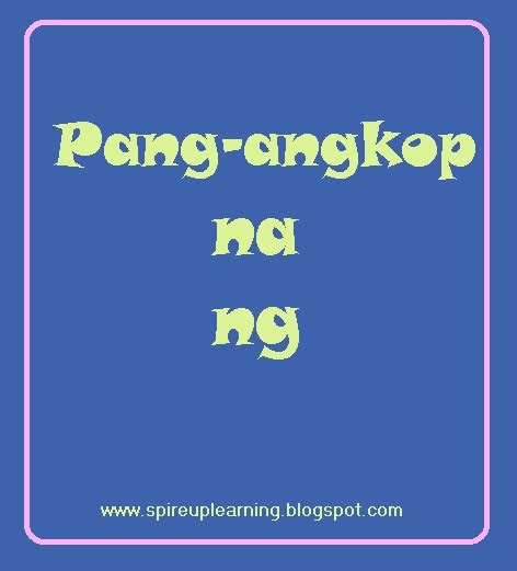 Halimbawa Ng Mga Pang Angkop - MosOp