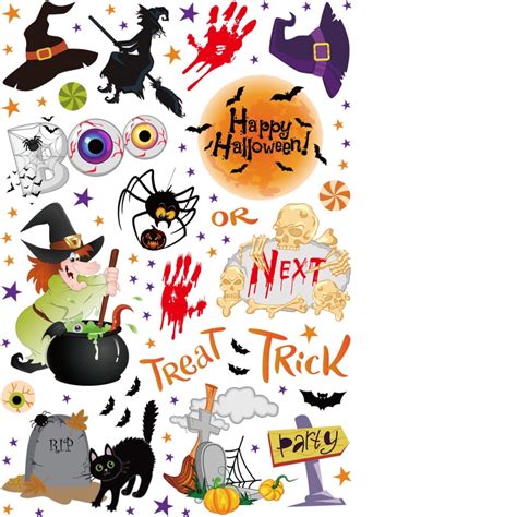 Heitepabg Halloween Window Clings, Halloween Window Decals Stickers for Halloween Decorations-1 ...