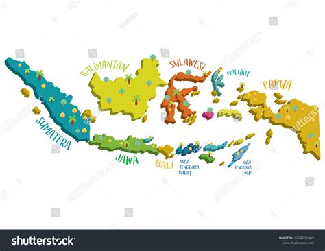 Peta Indonesia Ilustrasi Vektor