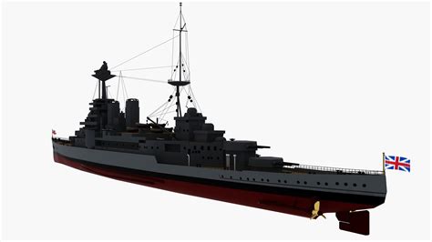 HMS Hood Warship 3D Model $19 - .max - Free3D