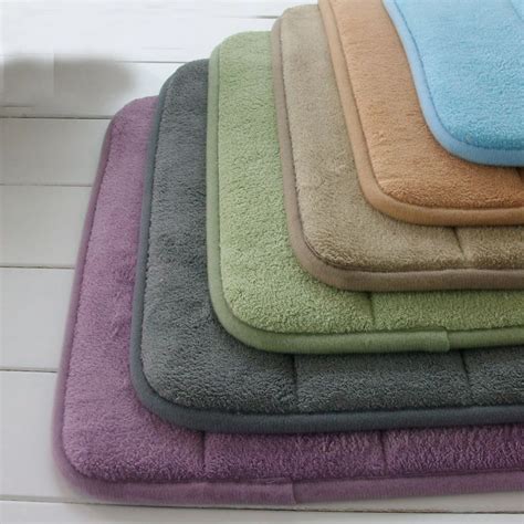 Extra Large Memory Foam Anti Skid Bath Mat,Super Soft Bathroom Rugs Coral Velvet Non Slip ...