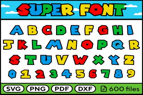 Super Mario Font Svg Mario Bros Alphabet Png Boxmediart Svg Cut | Porn ...