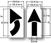 Arrow Stencils For Parking Lots | Alphabet Signs