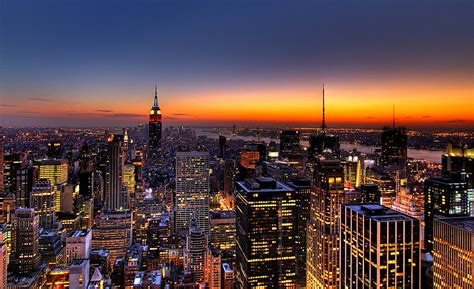 NYC New York City Skyline Sunset Wallpaper, Background | Flickr