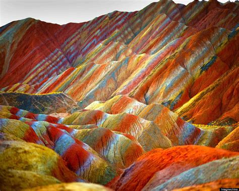 Rainbow Mountains In China's Danxia Landform Geological Park Are Very, Very Real (PHOTOS) | HuffPost