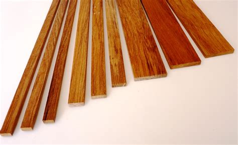 1/4" Thick Teak Strips - 1/2" To 1-7/8" Wide - 1' To 5' Long