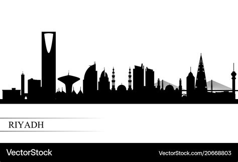 Riyadh city skyline silhouette background Vector Image