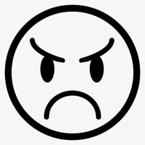 Angry Emoticon Face Vector - Angry Face Black And White Transparent PNG - 400x400 - Free ...