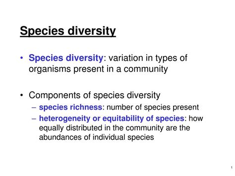 PPT - Species diversity PowerPoint Presentation, free download - ID:2414544