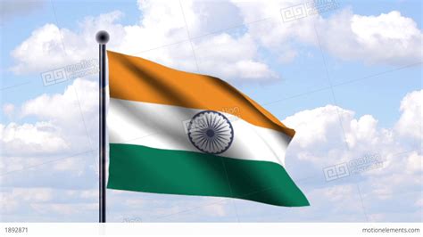 Animated Flag Of India / Indien Stock Animation | 1892871