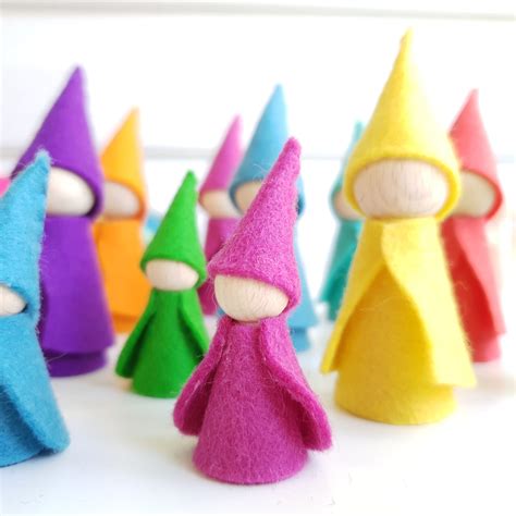 My Felt Lady Wooden Peg Doll Clothing Hard Copy Pattern