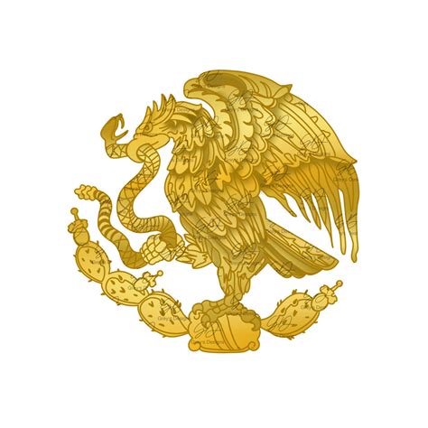 Mexico Eagle Gold PNG - Etsy