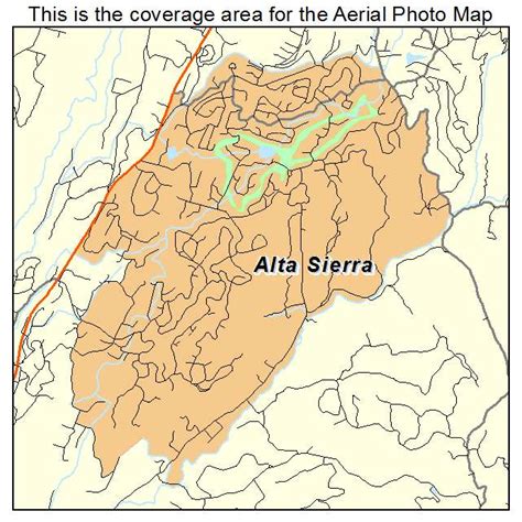 Aerial Photography Map of Alta Sierra, CA California