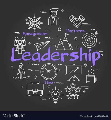 Chalk board concept - leadership sign Royalty Free Vector