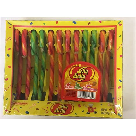 Jelly Belly, Candy Canes Very Cherry, Juicy Pear, Cinnamon - 12 Canes (Pack Of 6) - Walmart.com ...