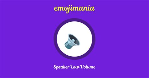 🔈 Speaker Low Volume emoji Copy & Paste - Emojimania