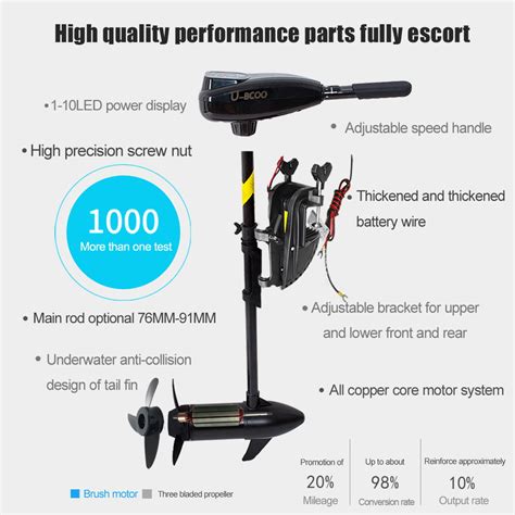 Mini Electric Boat Motor For Kayak/canoe Portable Electric Outboard Engine For Fishing Electric ...