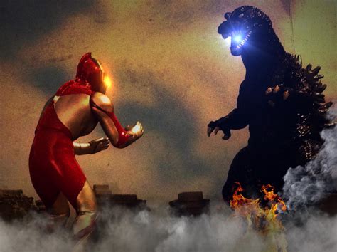 Ultraman meets Godzilla by Kidkaiju2001 on DeviantArt