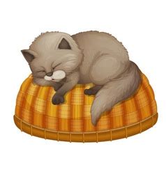 Sleeping Cat Vector Images (over 6,100)