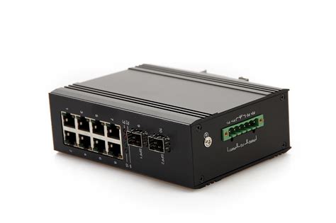 2 Gigabit Fiber Ports Industrial Ethernet Switch , Poe Fiber Switch 8 10 / 100 / 1000m Rj45 Ports