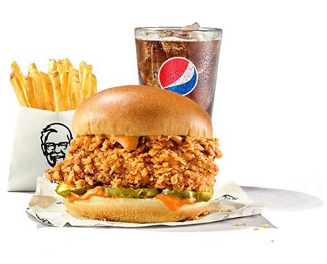 KFC Spicy Famous Chicken Chicken Sandwich Combo - Simply Delivery