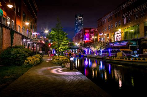 Oklahoma-City Bricktown Canal at Night - American Bank Systems