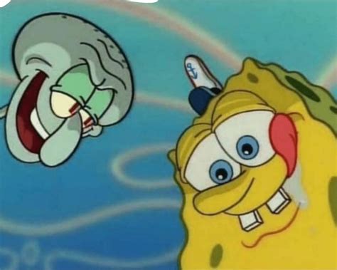 Meme Generator - Spongebob and Squidward Looking Down at Pizza - Newfa Stuff