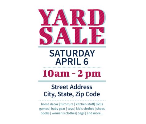 Download this Yard Sale Flyer Template and other free printables from MyScrapNook.com | Sale ...