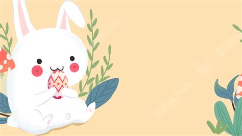 Eggs Easter Bunny Cute Cartoon Powerpoint Background For Free Download ...