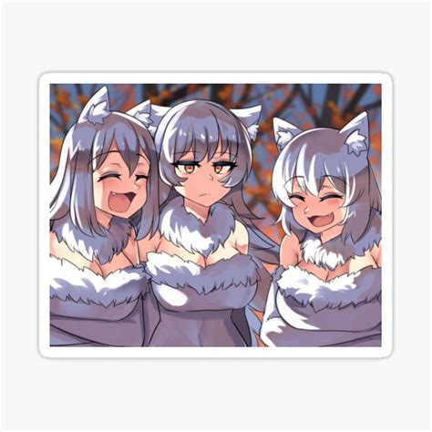 "Laughing Wolves Meme Moe Anthropomorphism Version" Sticker for Sale by Foxicopter | Redbubble