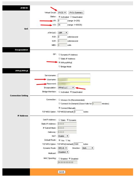 WAN Settings for 110TC1 – BinaryTides