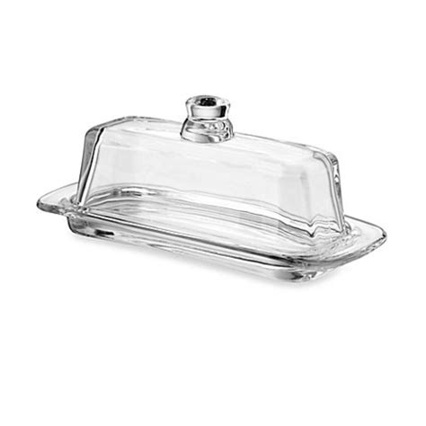 Elegant Clear Glass Butter Dish with Lid, The elegant Dailyware Butter Dish looks great on any ...