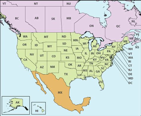 Canada And Us Border Map - Winna Kamillah