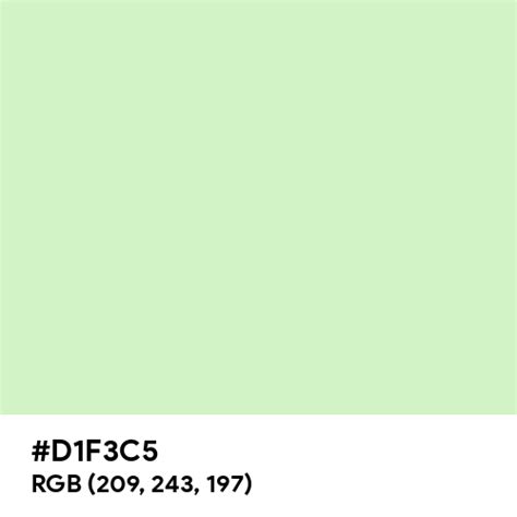 Baby Green color hex code is #D1F3C5