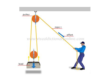 SCIENCE :: PHYSICS: MECHANICS :: DOUBLE PULLEY SYSTEM image - Visual ...