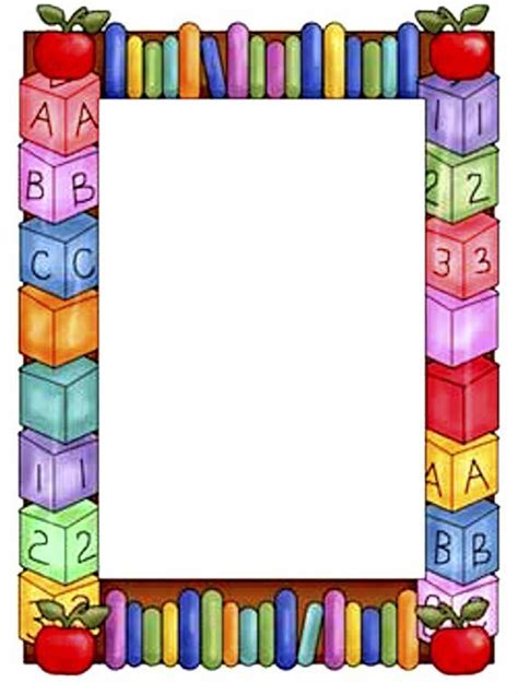 Page borders design, Clip art borders, School border