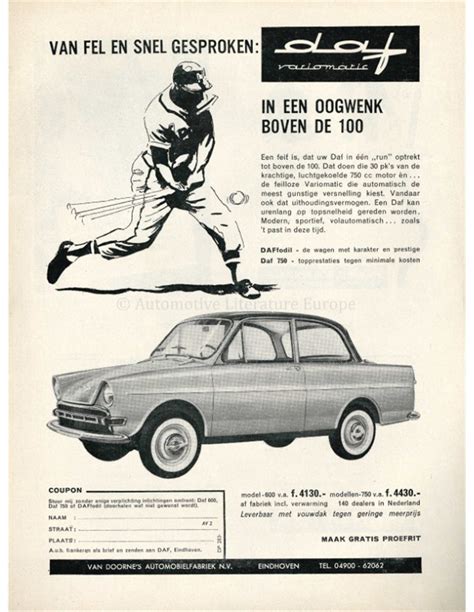 1962 DAF VARIOMATIC BROCHURE DUTCH