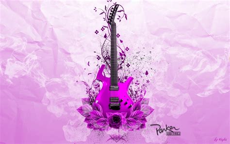 Pink Guitar Wallpaper HD 08483 - Baltana