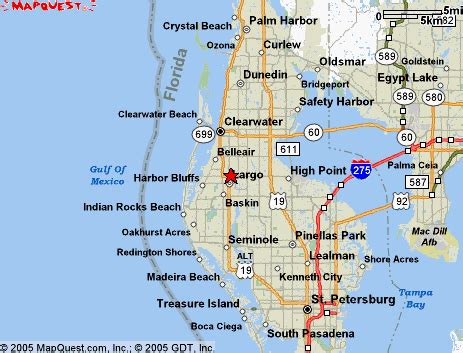 Clearwater Map -Florida Maps & Travel Locations Clearwater FLA