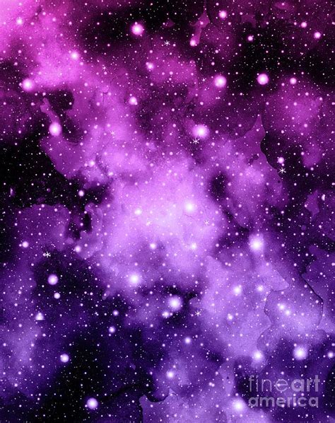 Purple Pink Galaxy Nebula Dream #1 #decor #art Mixed Media by Anitas ...