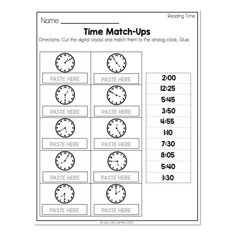 Clock Worksheets Printable 2nd Grade