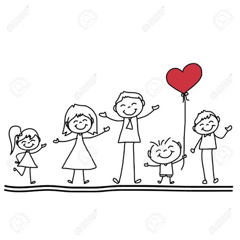 hand drawing cartoon character happy family | Family drawing, Family cartoon, Cartoon drawings