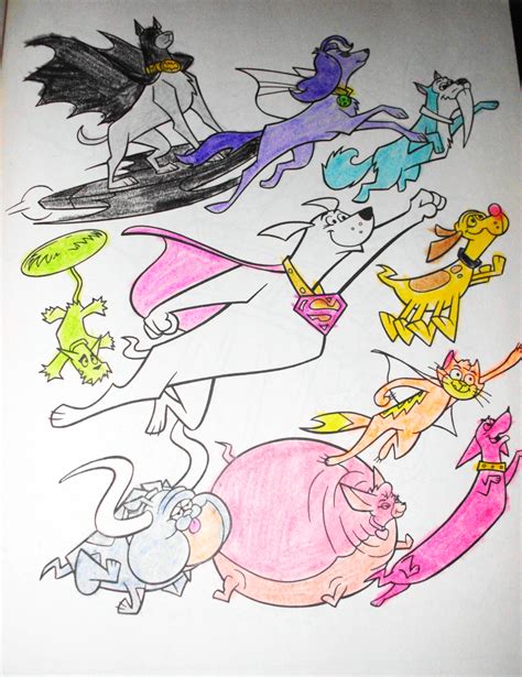 Fanpop - fishypup's Photo: Not my best coloring job--Krypto the Superdog, Ace the Bathound, and ...