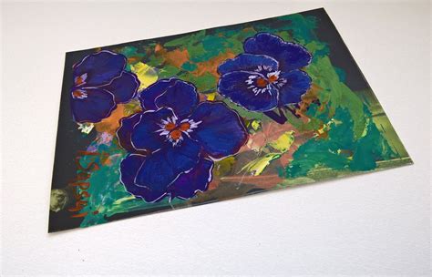 Garden pansy flower painting Garden pansy wall décor Original | Etsy